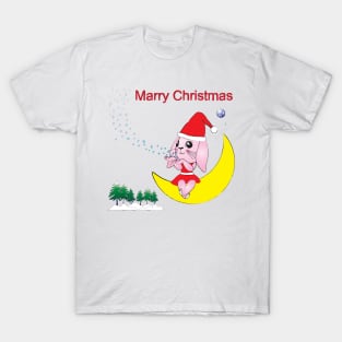 merry christmas santa rabbit T-Shirt